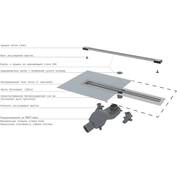 Трап Boheme B&T Infinity 80 см 981-80-G, золото, Цвет производителя: золото фото 4