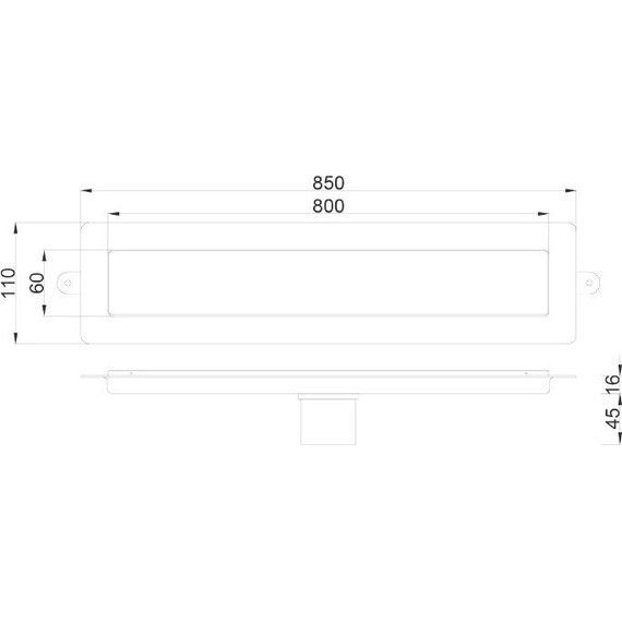 Трап Boheme Premium Linear 80 см 982-80-G, золото (под плитку), Цвет производителя: золото фото 5