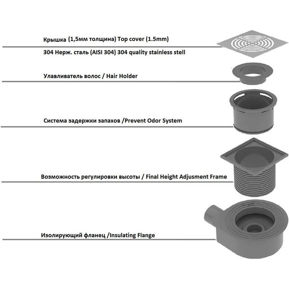 Трап Boheme Smart Design 15 см 984-15-MG, matt gold, Цвет производителя: matt gold фото 4