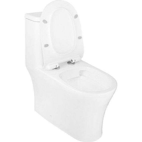 Унитаз-моноблок безободковый Azario Safi AZ-0852 с тонкой крышкой микролифт - 3 Унитаз-моноблок безободковый Azario Safi AZ-0852 с тонкой крышкой микролифт фото 3