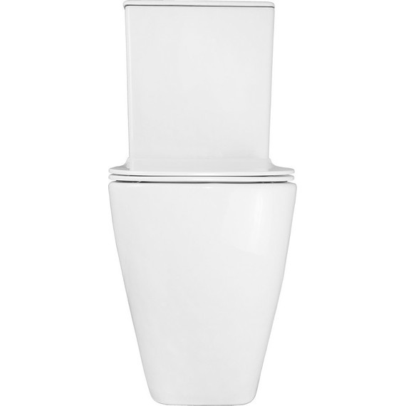 Унитаз-компакт безободковый Azario Mirada S AZ-1288A с тонкой крышкой микролифт, Цвет производителя: белый фото 12