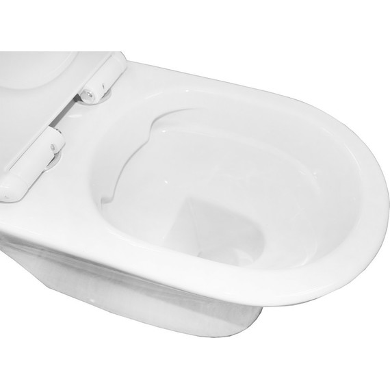 Унитаз-компакт безободковый Azario Frento AZ-2311 с тонкой крышкой микролифт - 10 Унитаз-компакт безободковый Azario Frento AZ-2311 с тонкой крышкой микролифт фото 10