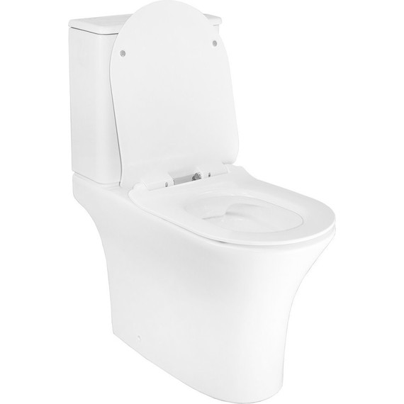 Унитаз-компакт безободковый Azario Frento AZ-2311 с тонкой крышкой микролифт - 2 Унитаз-компакт безободковый Azario Frento AZ-2311 с тонкой крышкой микролифт фото 2