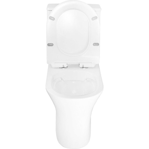 Унитаз-компакт безободковый Azario Frento AZ-2311 с тонкой крышкой микролифт - 4 Унитаз-компакт безободковый Azario Frento AZ-2311 с тонкой крышкой микролифт фото 4