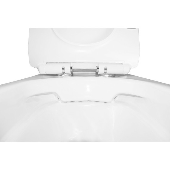 Унитаз-компакт безободковый Azario Frento AZ-2311 с тонкой крышкой микролифт - 5 Унитаз-компакт безободковый Azario Frento AZ-2311 с тонкой крышкой микролифт фото 5