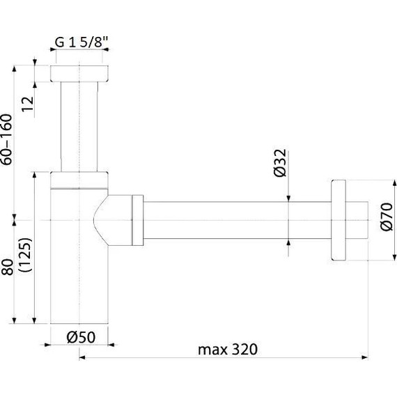 Сифон для умывальника Boheme 608-2, золото фото 2