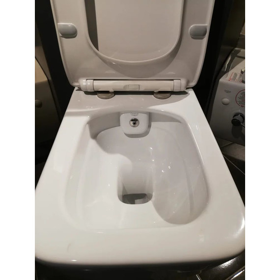 Унитаз-биде подвесной безободковый Boheme Mirage 965-2, белый глянцевый фото 4