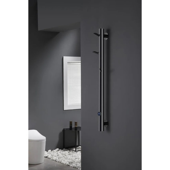 Полотенцесушитель электрический Boheme Uno П1 1300x200 мм 724-SGM, shine gun metal, Цвет производителя: shine gun metal фото 2