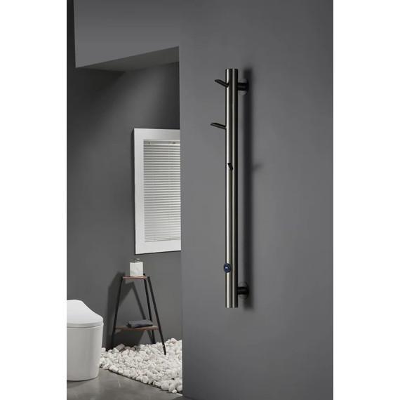 Полотенцесушитель электрический Boheme Uno П1 1300x200 мм 724-GM, gun metal, Цвет производителя: gun metal фото 2