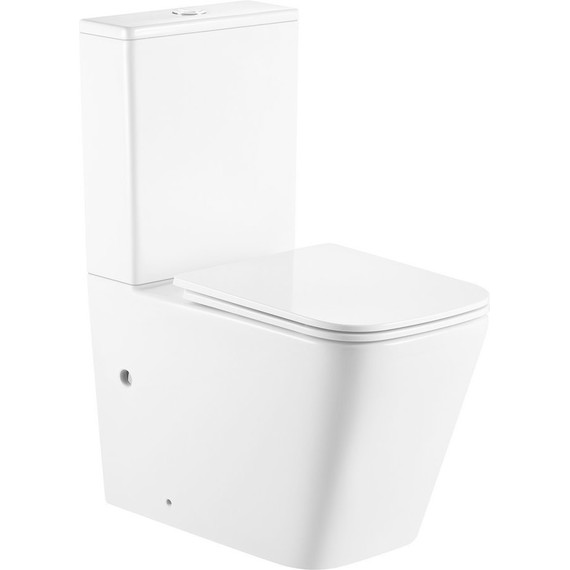 Унитаз-компакт безободковый Тритон Corso CO-3006 с тонкой крышкой микролифт (система смыва торнадо) фото 2