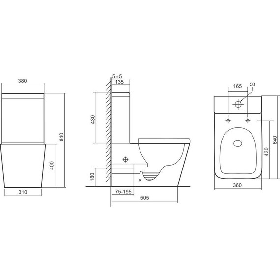 Унитаз-компакт безободковый Тритон Corso CO-3006 с тонкой крышкой микролифт (система смыва торнадо) фото 11