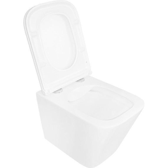 Унитаз подвесной безободковый Azario Pro PRO-002 с тонкой крышкой микролифт фото 3