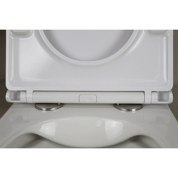 Унитаз подвесной безободковый Azario Pro PRO-002 с тонкой крышкой микролифт фото 4