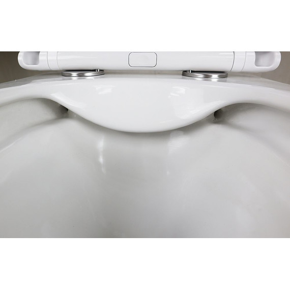 Унитаз подвесной безободковый Azario Pro PRO-002 с тонкой крышкой микролифт фото 5