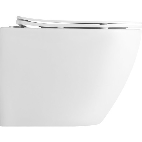 Унитаз подвесной безободковый Тритон Verso 1832 с тонкой крышкой микролифт (система смыва торнадо) фото 5