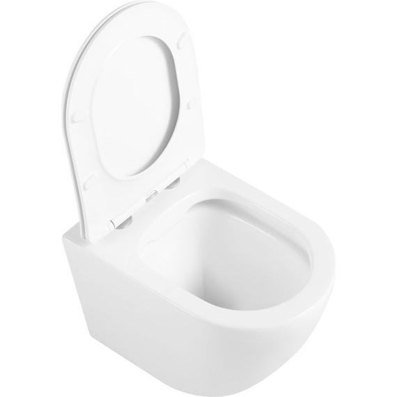 Унитаз подвесной безободковый Тритон Verso 1832 с тонкой крышкой микролифт (система смыва торнадо) фото 8