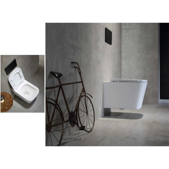 Унитаз подвесной безободковый Тритон Verso 3032 с крышкой микролифт (система смыва торнадо) фото 12