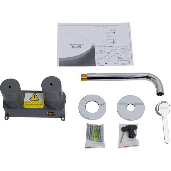 Смеситель для раковины настенный Cezares ECO-DI-01, Цвет производителя: хром фото 2