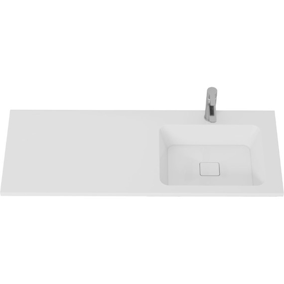 Тумба напольная с раковиной-столешницей Dreja Bona 120 см R 99.0451, белый глянцевый фото 10