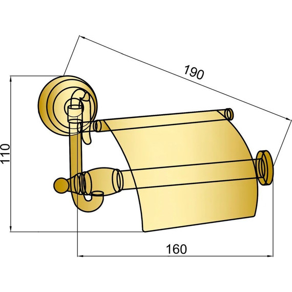 Держатель для туалетной бумаги Boheme Medici 10601, бронза фото 2