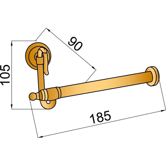 Держатель для туалетной бумаги Boheme Medici 10615, бронза фото 2