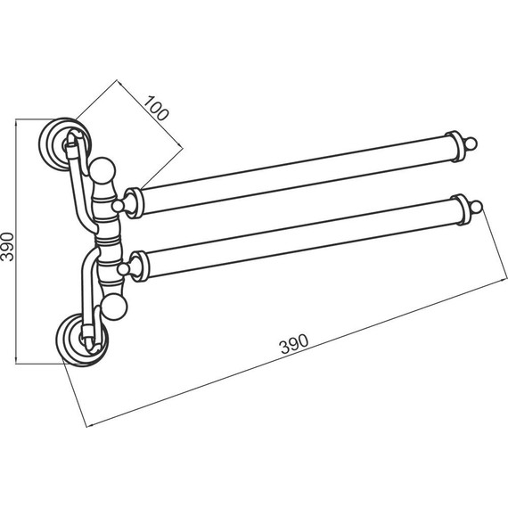 Держатель для полотенец Boheme Medici 10616, бронза - 4 Держатель для полотенец Boheme Medici 10616, бронза фото 4
