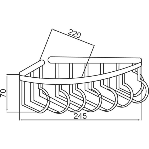 Полочка угловая Boheme Medici 10621, бронза - 2 Полочка угловая Boheme Medici 10621, бронза фото 2