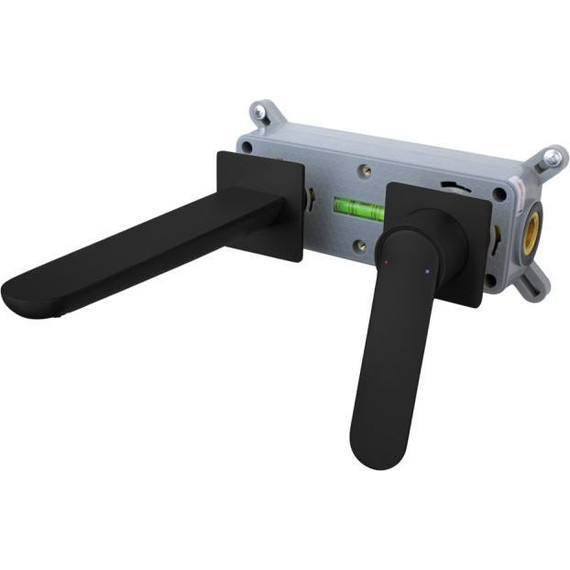 Смеситель для раковины настенный Bronze de Luxe Icon 7006CB, чёрный матовый, Цвет производителя: чёрный матовый - 4 Смеситель для раковины настенный Bronze de Luxe Icon 7006CB, чёрный матовый, Цвет производителя: чёрный матовый фото 4