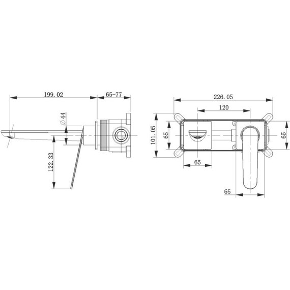 Смеситель для раковины настенный Bronze de Luxe Icon 7006CB, чёрный матовый, Цвет производителя: чёрный матовый - 5 Смеситель для раковины настенный Bronze de Luxe Icon 7006CB, чёрный матовый, Цвет производителя: чёрный матовый фото 5