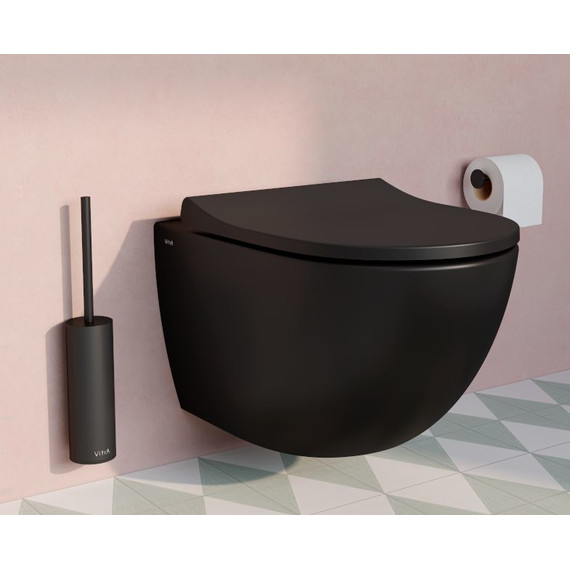 Унитаз подвесной безободковый Vitra Sento 7748B083-0101, чёрный матовый, Цвет производителя: чёрный матовый фото 2