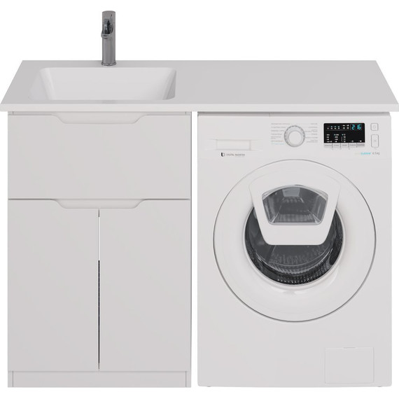 Тумба напольная с раковиной-столешницей Dreja Vega 120 см L 99.0450, белый глянцевый фото 8