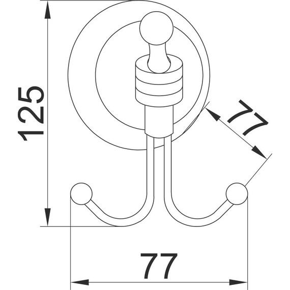 Двойной крючок Boheme Hermitage 10325, бронза фото 2