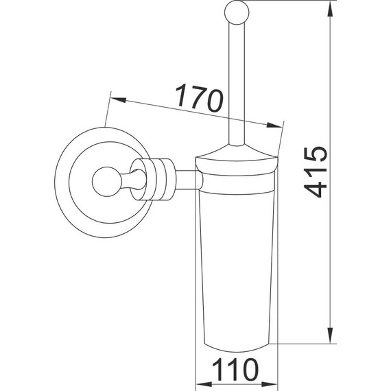 Ёршик для унитаза Boheme Hermitage 10363, золото, Цвет производителя: золото фото 2