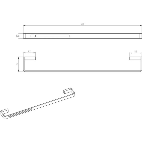 Полотенцедержатель Boheme Q 10942-CR, chrome, Цвет производителя: chrome - 2 Полотенцедержатель Boheme Q 10942-CR, chrome, Цвет производителя: chrome фото 2