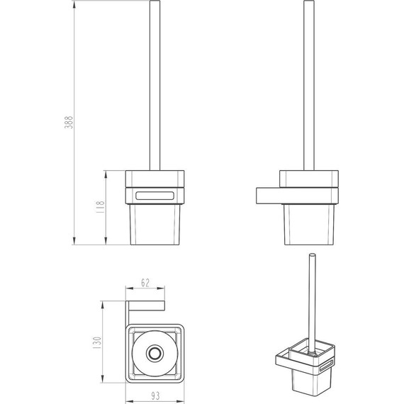 Ёршик для унитаза Boheme Q 10954-MW, matt white, Цвет производителя: matt white - 2 Ёршик для унитаза Boheme Q 10954-MW, matt white, Цвет производителя: matt white фото 2