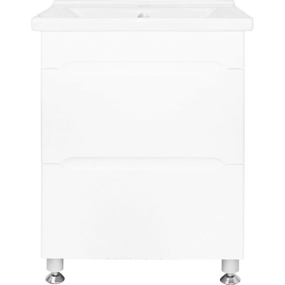 Тумба напольная с раковиной Loranto Арфа 60/2Н см CS00067610 (раковина Миранда 60) белый глянцевый - 3 Тумба напольная с раковиной Loranto Арфа 60/2Н см CS00067610 (раковина Миранда 60) белый глянцевый фото 3