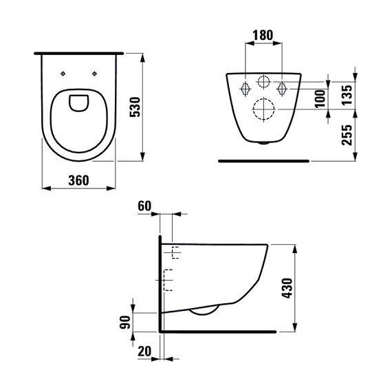 Инсталляция с подвесным унитазом комплект: Laufen Pro rimless ZRU9307615 с подвесным безободковым унитазом, сиденье микролифт, кнопка смыва хром - 6 Инсталляция с подвесным унитазом комплект: Laufen Pro rimless ZRU9307615 с подвесным безободковым унитазом, сиденье микролифт, кнопка смыва хром фото 6