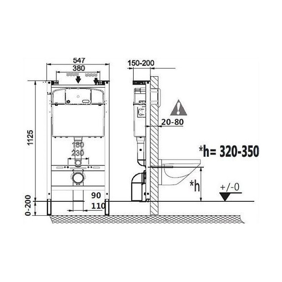 Инсталляция с подвесным унитазом комплект: Laufen Pro rimless ZRU9307615 с подвесным безободковым унитазом, сиденье микролифт, кнопка смыва хром - 7 Инсталляция с подвесным унитазом комплект: Laufen Pro rimless ZRU9307615 с подвесным безободковым унитазом, сиденье микролифт, кнопка смыва хром фото 7