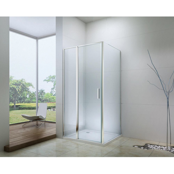 Душевое ограждение Berges Wasserhaus Legos LS-2 100x90 см 061043, хром/прозрачное фото 2