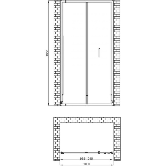 Душевая дверь Berges Wasserhaus Legos LS-4 100 см 062029, хром/прозрачное фото 4