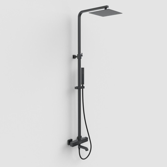 Душевая стойка с термостатом Berges Wasserhaus Kalisto 3S 075024, чёрный матовый фото 2