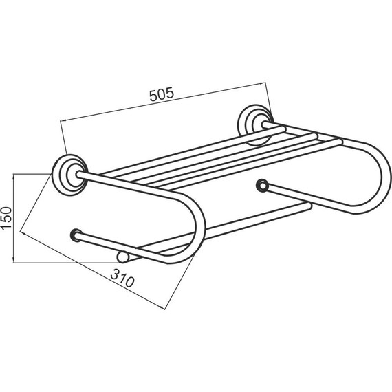 Полка для полотенец Boheme Medici 10627, бронза - 2 Полка для полотенец Boheme Medici 10627, бронза фото 2