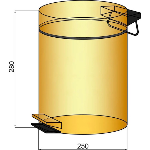 Ведро для мусора с педалью Boheme Medici 10630, бронза фото 2