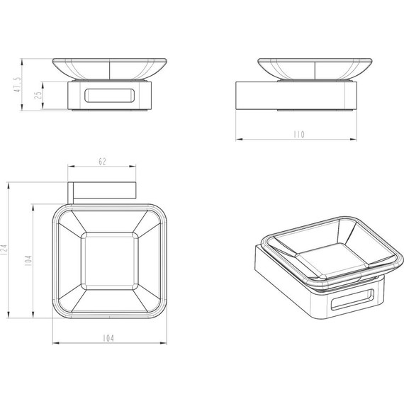 Мыльница Boheme Q 10943-CR, chrome, Цвет производителя: chrome - 2 Мыльница Boheme Q 10943-CR, chrome, Цвет производителя: chrome фото 2