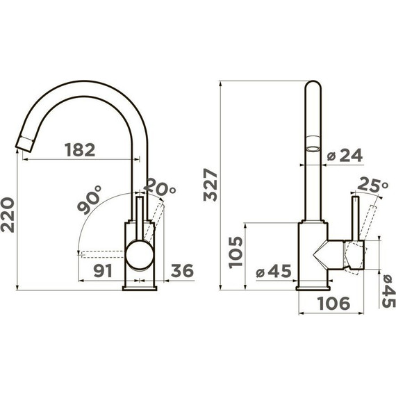 Смеситель для кухни Omoikiri Shinagawa ES-P 4994504, espresso фото 2