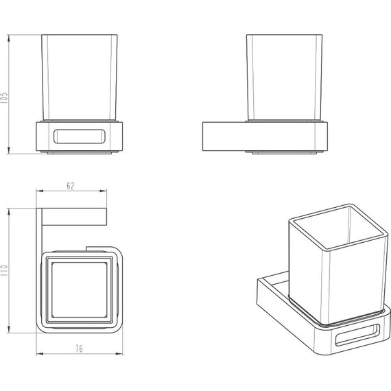 Стакан для зубных щеток Boheme Q 10944-SGM, shine gun metal, Цвет производителя: shine gun metal - 2 Стакан для зубных щеток Boheme Q 10944-SGM, shine gun metal, Цвет производителя: shine gun metal фото 2
