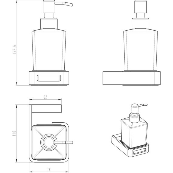 Дозатор для жидкого мыла Boheme Q 10957-G, gold, Цвет производителя: gold фото 2