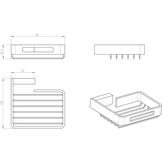 Мыльница Boheme Q 10959-SGM, shine gun metal, Цвет производителя: shine gun metal - 2 Мыльница Boheme Q 10959-SGM, shine gun metal, Цвет производителя: shine gun metal фото 2