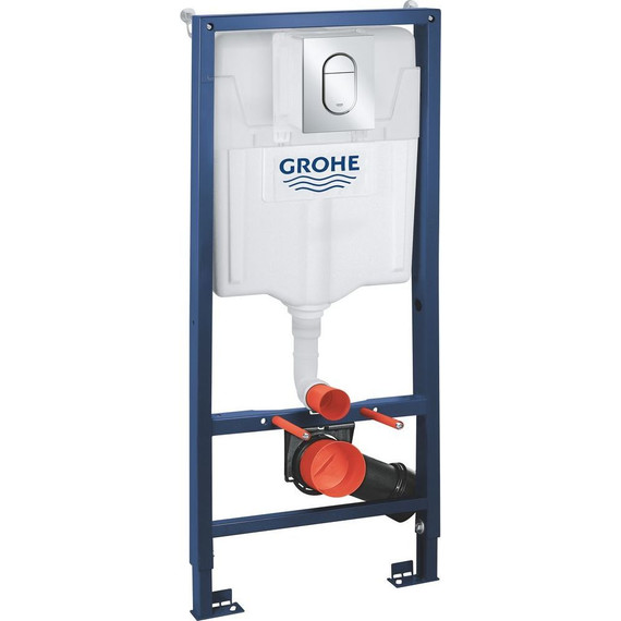 Инсталляция для подвесного унитаза Grohe Rapid SL 39504000 с кнопкой смыва хром фото 