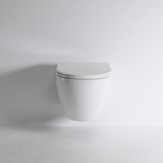 Унитаз подвесной безободковый Tece Spring 9700998 с тонкой крышкой микролифт (система смыва торнадо) фото 2